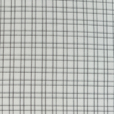 ISAIA Size S White Grey Checkered Cotton Spread Collar Long Sleeve Shirt