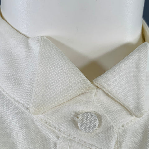 JACQUEMUS Size 6 Cream Cotton Fitted Tuxedo Shirt