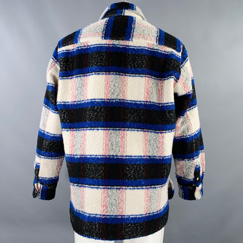 ALLSAINTS Size M Rayado Multi Color Plaid Polyester Wool Blend Oversized Long Sleeve Shirt