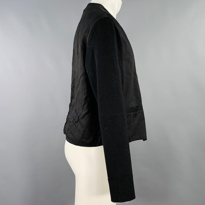 OUR LEGACY Size M Black Mixed Fabrics Cotton Wool V-Neck Manta Cardigan