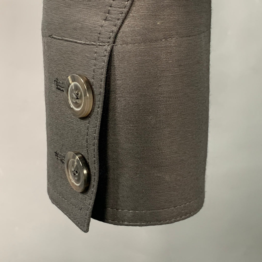 RICK OWENS Size 38 Black Cotton Blend Blouson Zip Up Jacket