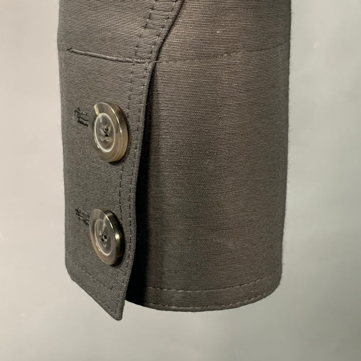 RICK OWENS Size 38 Black Cotton Blend Blouson Zip Up Jacket