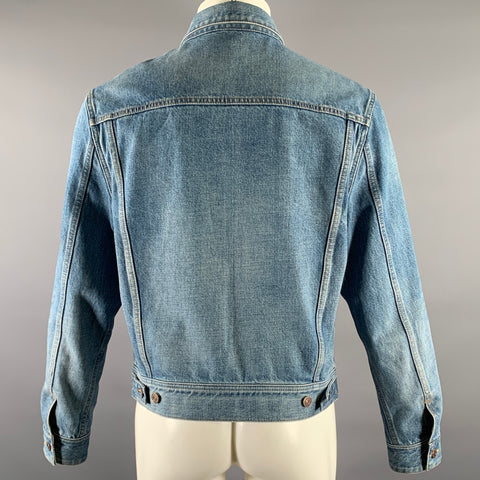 CELINE Size M Light Wash Cotton Denim Jacket