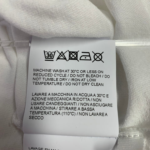 OFF-WHITE Size M White Black Graphic Cotton Long Sleeve T-shirt