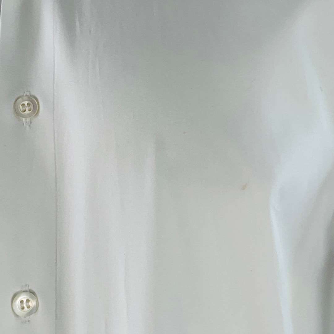 DRIES VAN NOTEN Size L White Cotton French Cuff Long Sleeve Shirt
