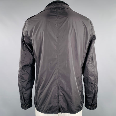 MONCLER Size XXXL Black White Polyamide Jacket