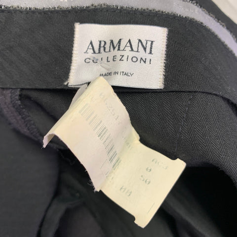 ARMANI COLLEZIONI Size 34 Grey Wool Blend Flat Front Dress Pants