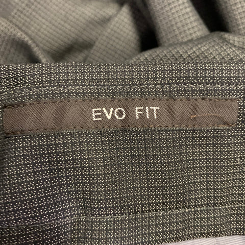 Pantalon habillé PT01, taille 38, noir, avec pattes latérales blanches