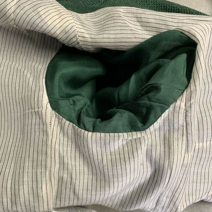 MAX MARA Size 4 Green Cotton Blend Woven Snaps Jacket