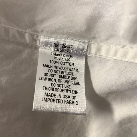 NILI LOTAN Size L White Cotton Button Up Long Sleeve Shirt