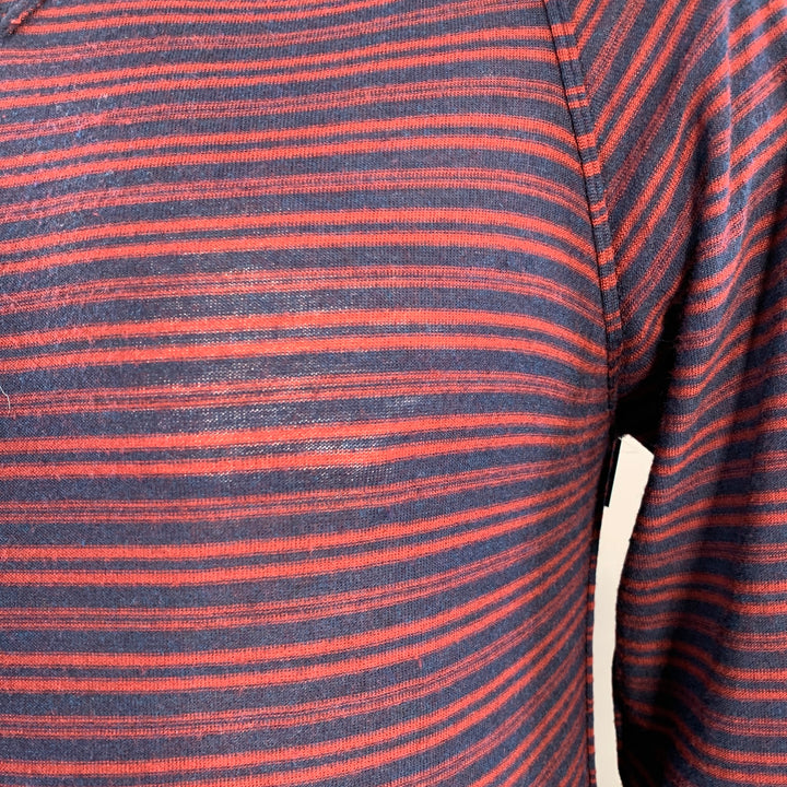 PS by PAUL SMITH Size L Navy Red Stripe Merino Wool Crew Neck Pullover