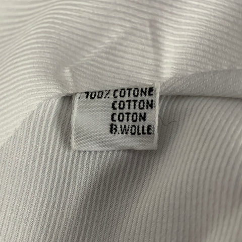 KITON Size L White Cotton Button Up Long Sleeve Shirt