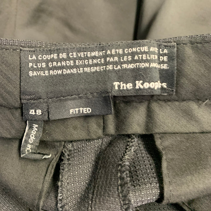 THE KOOPLES Size 38 Black Wool Woven Peak Lapel Tuxedo