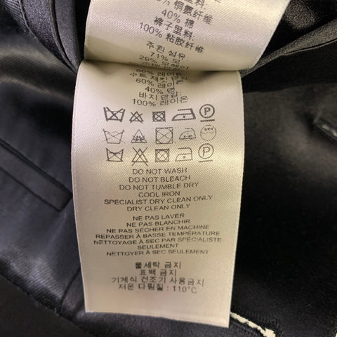 BURBERRY LONDON  Size 36 Black Solid Wool Mohair Notch Lapel 30 33 Tuxedo