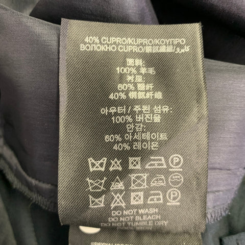 BURBERRY PRORSUM Size 42 Black Charcoal Stripe Virgin Wool Suit