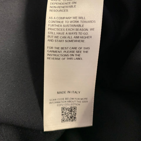 RICK OWENS Size 2 Black Nylon Eastane Ruched Asymmetrical Mini Skirt