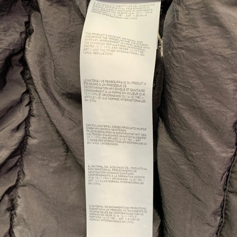 STONE ISLAND Size L Black Cotton Blend Double Breasted Coat