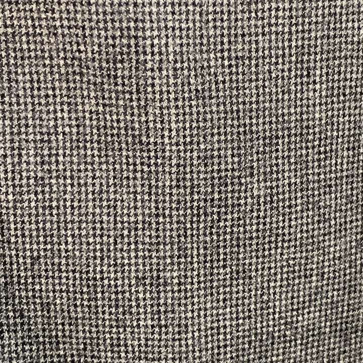 DSQUARED2 PARIS Size 40 Grey Black Houndstooth Wool Notch Lapel Suit