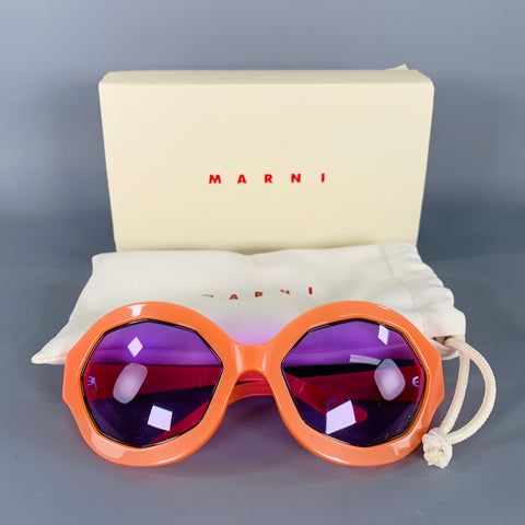 MARNI Cumulus Cloud Orange Acetate Sunglasses
