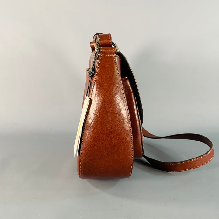 BRAHMIN Addilyn Brown Cognac Leather Crossbody Handbag