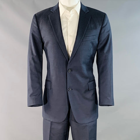 BROOKS BROTHERS Size 41 Regular Navy Wool Regent Fit Notch Lapel Suit