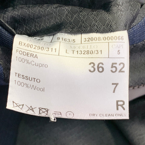 CANALI Size 42 Blue Grey Stripe Wool Single Breasted Notch Lapel Suit
