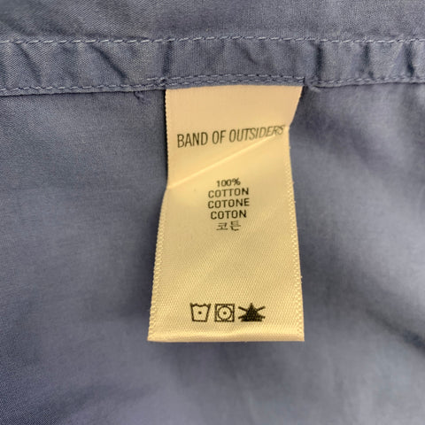 BAND OF OUTSIDERS Size M Blue Cotton One Pocket Long Sleeve Shirt