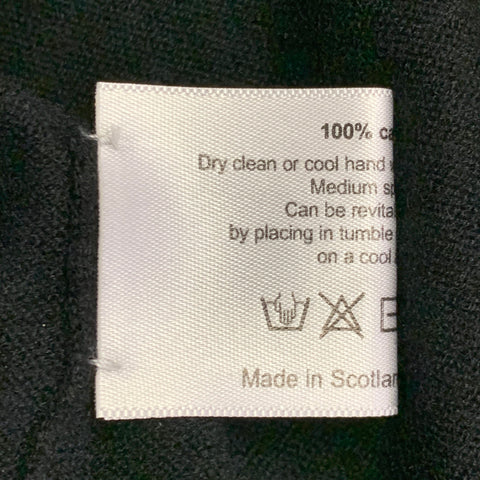 Pull oversize ESKANDAR en cachemire noir à épaules tombantes, taille L