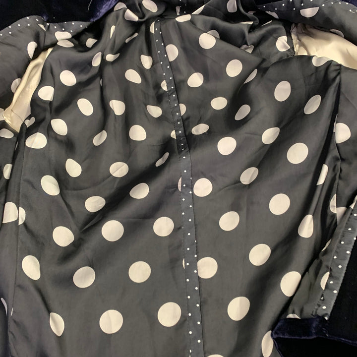 PAUL SMITH Size 42 Navy Black Velvet Viscose Blend Notch Lapel Sport Coat