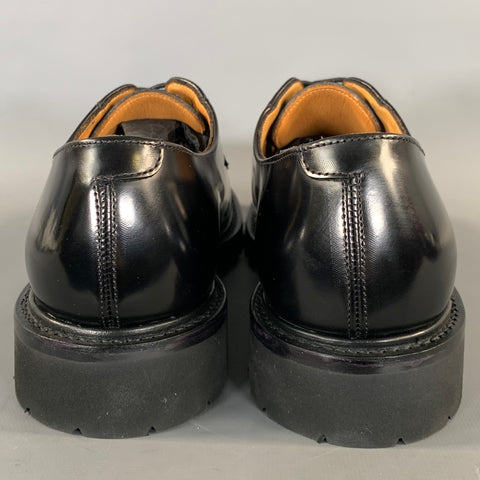 JOSEPH CHEANEY Size 6 Black Leather Derby Lace Up Shoes