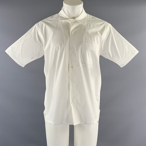 GOLDWIN Size L White Polyester One Pocket Short Sleeve Shirt