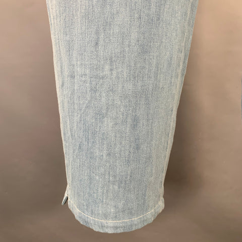 A.P.C. Size L Blue Cotton Tapered Drawstring Casual Pants
