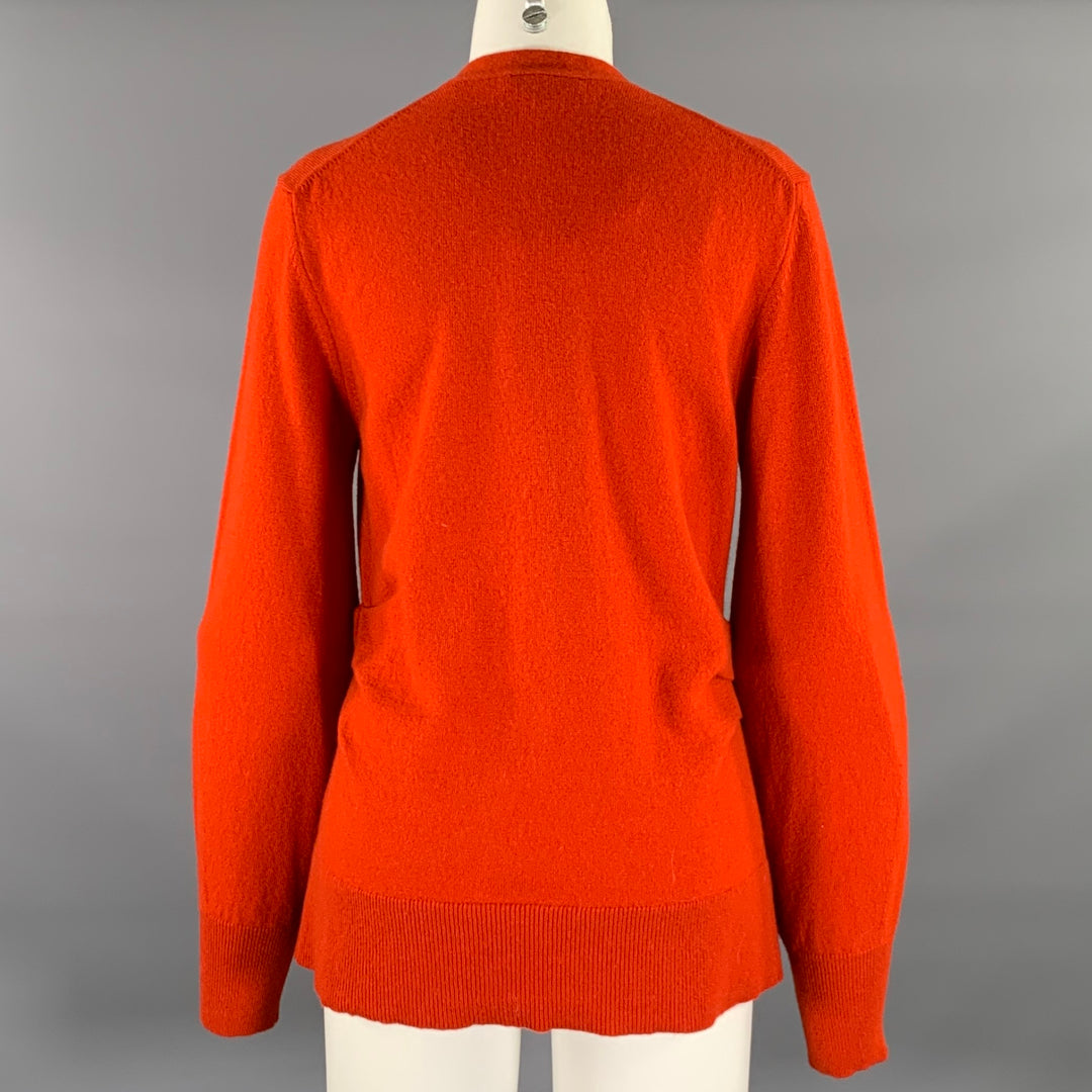 VERONICA BEARD Size M Rust Cashmere Cardigan Sweater