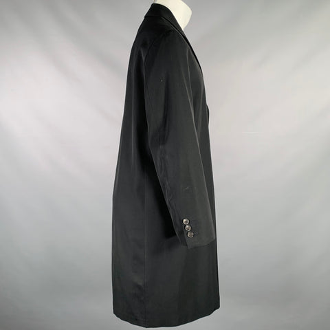 HUGO BOSS Size 38 Black Virgin Wool Single Breasted Coat