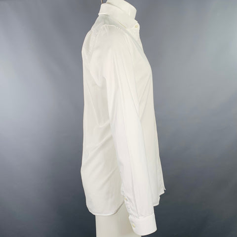 REISS Size M White Slim Fit Long Sleeve Shirt