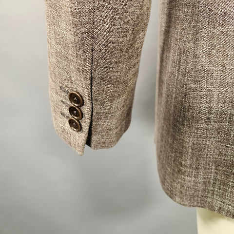 ARMANI COLLEZIONI Size 40 Brown White Heather Sport Coat