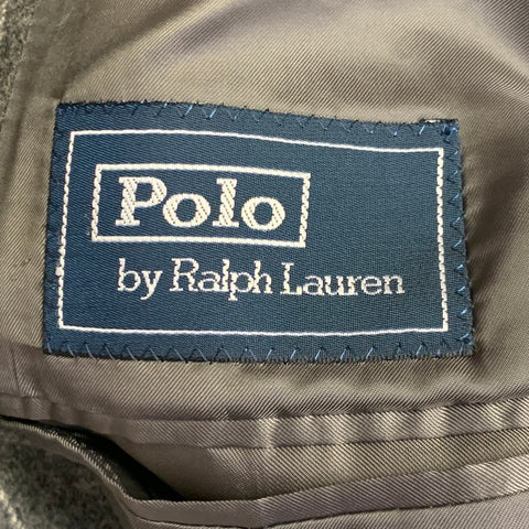 Costume POLO by RALPH LAUREN Taille 38 Coupe classique Gris Rayures craie Revers crantés