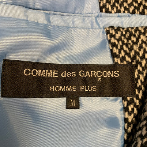 COMME des GARCONS HOMME PLUS Size M Black White Tweed Jacket