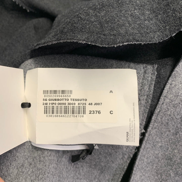 ICEBERG Size 38 Grey Wool Blend Hooded Zip Toggle Coat