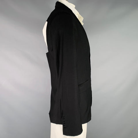 HELIOT EMIL Size XL Black Polyester Blend Open Back Sport Coat