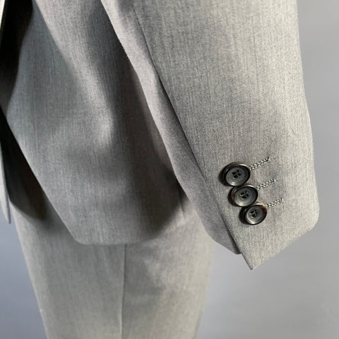 REISS Chest Size 40 Grey Wool Peak Lapel 36 32 Suit