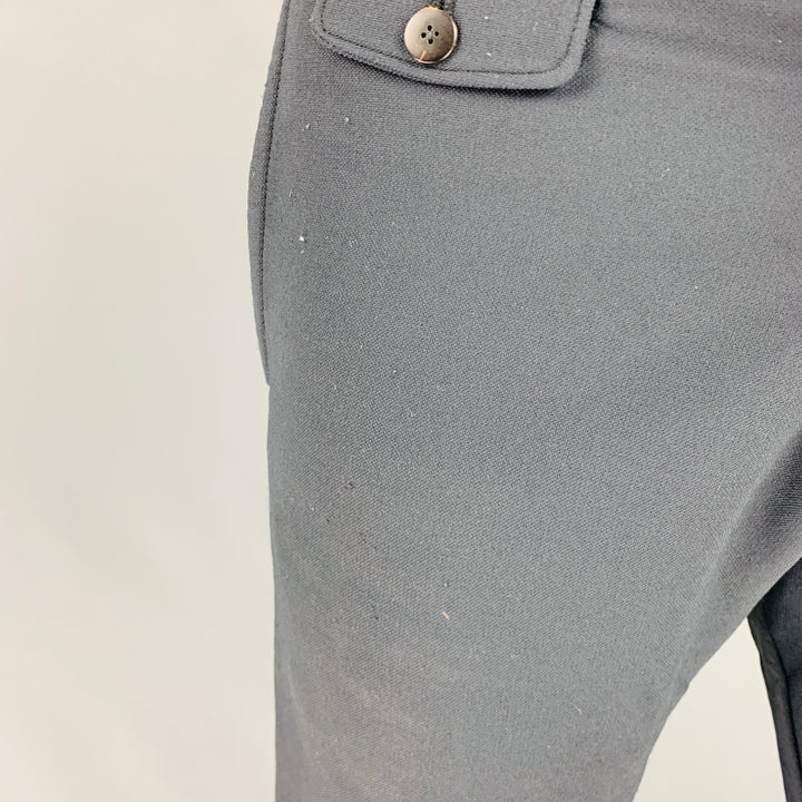 VISVIM Size L -VS High Water Elias- Black Nylon Blend Drawstring Casual Pants