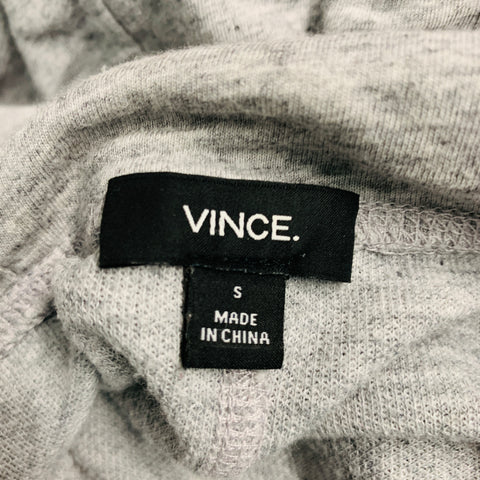 VINCE Sudadera con capucha de mezcla de algodón texturizado gris talla S