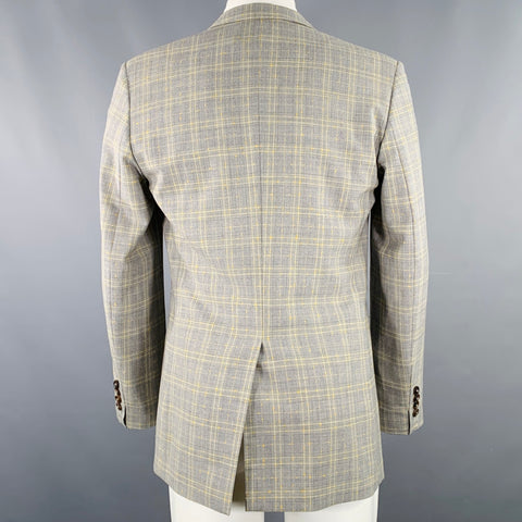 MAISON MARTIN MARGIELA Size 38 Grey Yellow Plaid Sport Coat