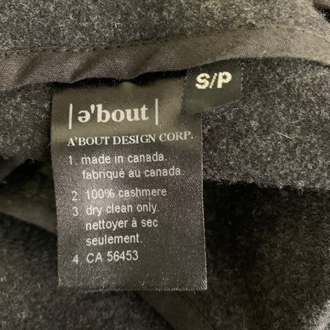 A'BOUT Size S Dark Grey Cashmere Heather Cardigan Jacket