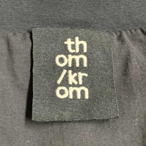 Veste THOM KROM taille XXL noire en mélange de coton à revers crantés et un bouton