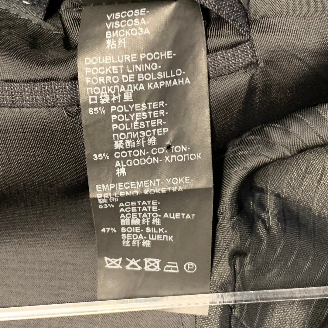 THE KOOPLES Size 38 Black Wool Woven Peak Lapel Tuxedo