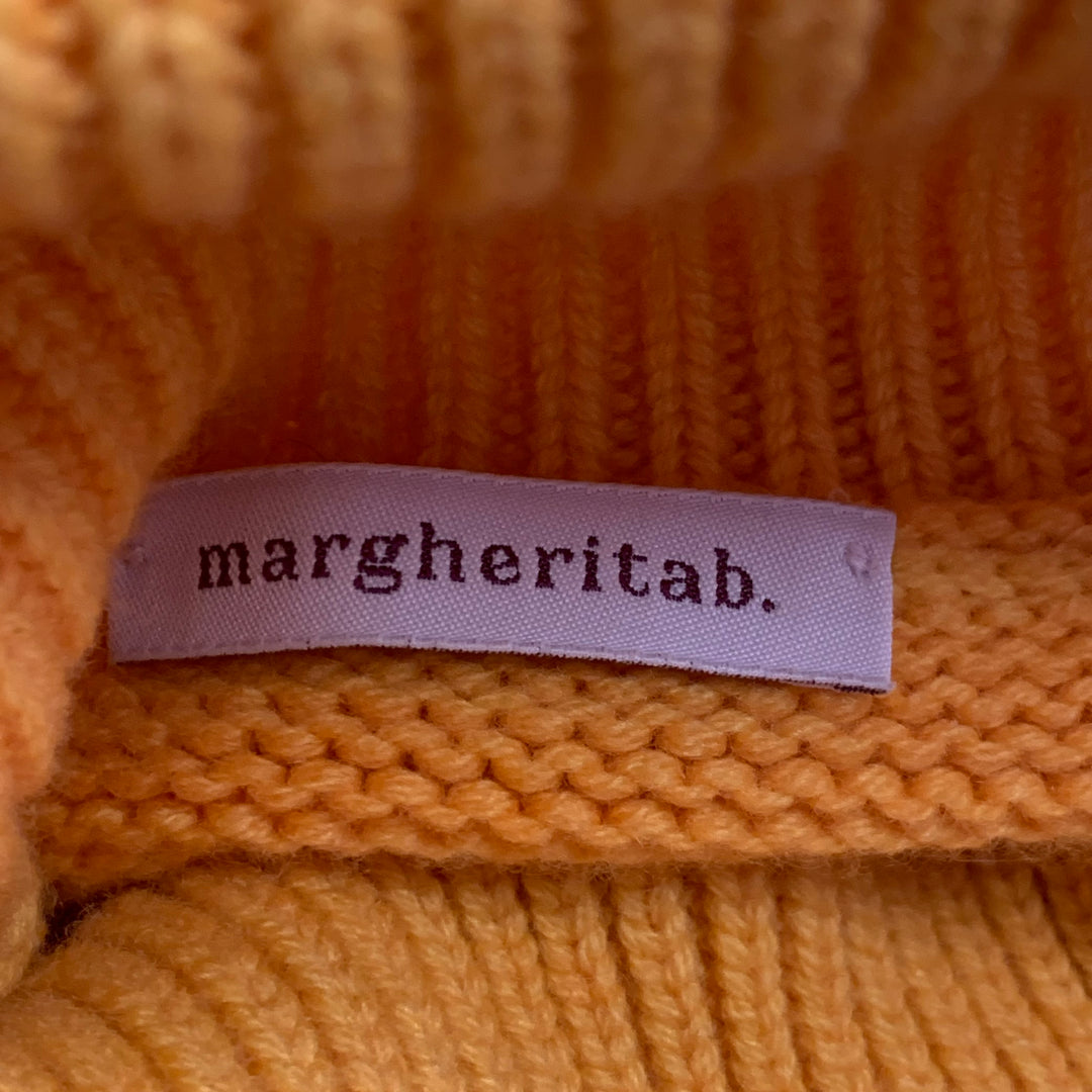 MARGHERITAB Size 4 Orange Wool Cashmere Ombre Turtleneck Sweater