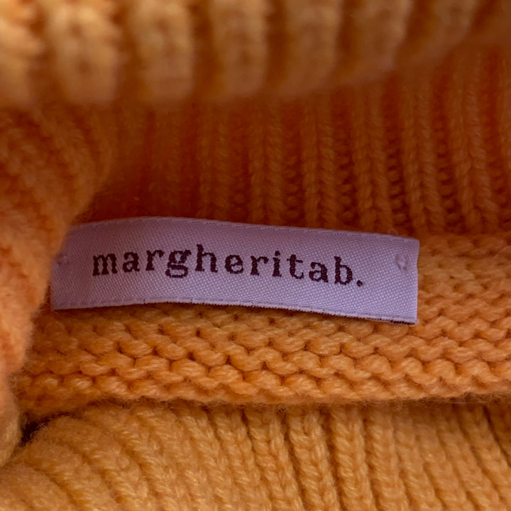 MARGHERITAB Size 4 Orange Wool Cashmere Ombre Turtleneck Sweater