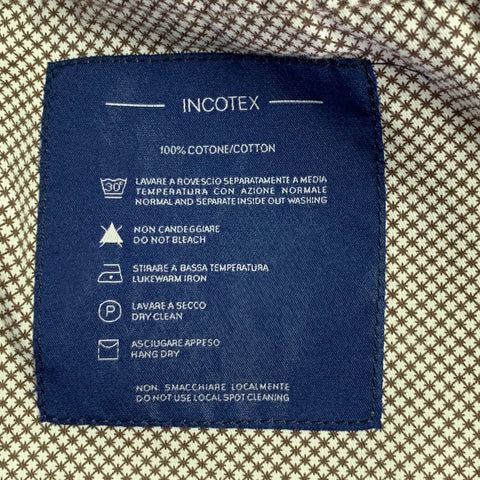 INCOTEX Size 32 Blue Grey Cotton Flat Front Jeans